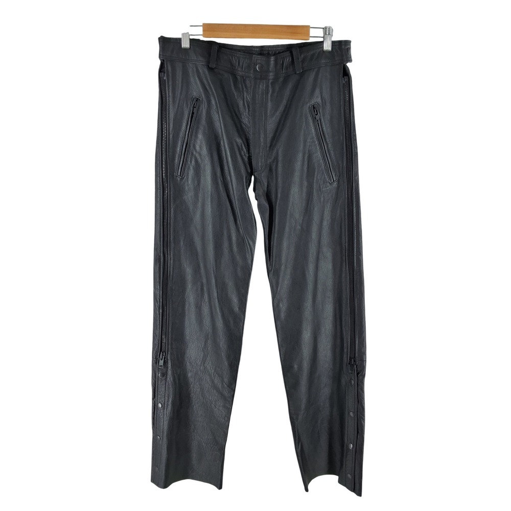 Unik 770 Mens Leather Motorcycle Overpants Full Zip Biker Pants 32x34